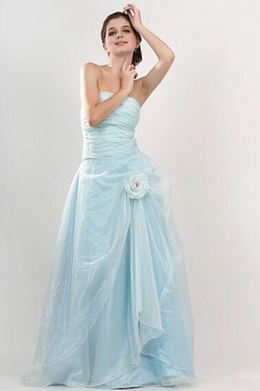 Pale blue prom dress ball gown