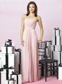 A-line Strapless Pleating Floor-length Pink Chiffon Dresses