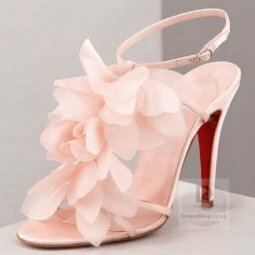 pink satin open toe flower stiletto Sandal