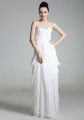 Sheath/Column Sweetheart Pleating Chiffon Floor-length Dress