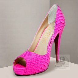 rose patent leather peep toe hidden platform stiletto Sandal