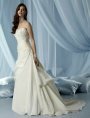 A-line Sweetheart Beads Taffeta Court Train Wedding Dress