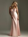 Sheath/Column Halter Beading Elastic Woven Satin Floor-length Dress