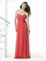 A-line Sweetheart Orange Tulle Handmade Flower Floor-length dress