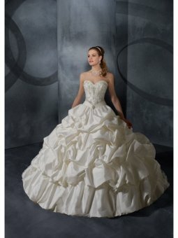 Ball Gown Sweetheart Taffeta Chapel Train Wedding Dress