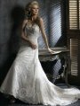 A-line Sweetheart Lace Lace Chapel Train Wedding Dress