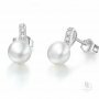 Round Pearl Noble Ear Studs