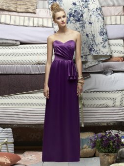 A-line Sweetheart Pleating Floor-length Purple Taffeta Dresses