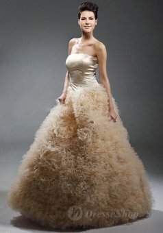 A-line Sweetheart Ruched Tulle Floor-length Dress