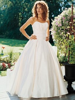 Ball Gown Sweetheart Taffeta Floor-length Ruffles Wedding Dresses