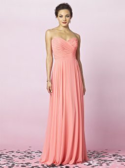 A-line Sweetheart Pleating Floor-length Pink Chiffon Dresses