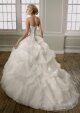 Ball Gown Sweetheart Hand-made Flower Organza Court Train Wedding Dress