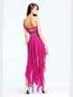 A-line Sweetheart Chiffon Asymmetrical Sleeveless Beading Evening Dresses