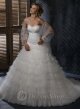 Ball Gown Sweetheart Beading Chiffon Sweep Train Wedding Dress