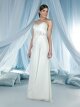 Sheath/Column Sweetheart Chiffon Floor-length Flower(s) Wedding Dresses