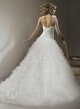 Ball Gown One Shoulder Hand-made Flower Tulle Court Train Wedding Dress