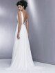 Empire V-neck Chiffon Sweep Train Beading Wedding Dresses