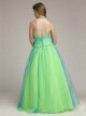 Ball Gown Halter Tulle Floor-length Sleeveless Beading Quinceanera Dresses