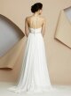 A-line Halter Chiffon Sweep Train Sashes / Ribbons Wedding Dresses