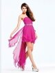 A-line Sweetheart Chiffon Asymmetrical Sleeveless Beading Evening Dresses