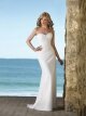 Sheath/Column Sweetheart Chiffon Sweep Train Ruffles Wedding Dresses