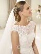 Chiffon Jewel A-line Floral On Shoulder 2013 Wedding Dresses