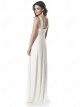 Sheath/Column V-neck Chiffon Floor-length Beading Wedding Dresses