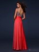 Empire Sweetheart Red Beading Chiffon Floor-length Dress