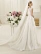 Chiffon Jewel Neckline A-line Elegant Beaded Waistband 2013 Wedding Dresses