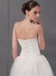 A-line Sweetheart Tulle Satin Asymmetrical Appliques Wedding Dresses